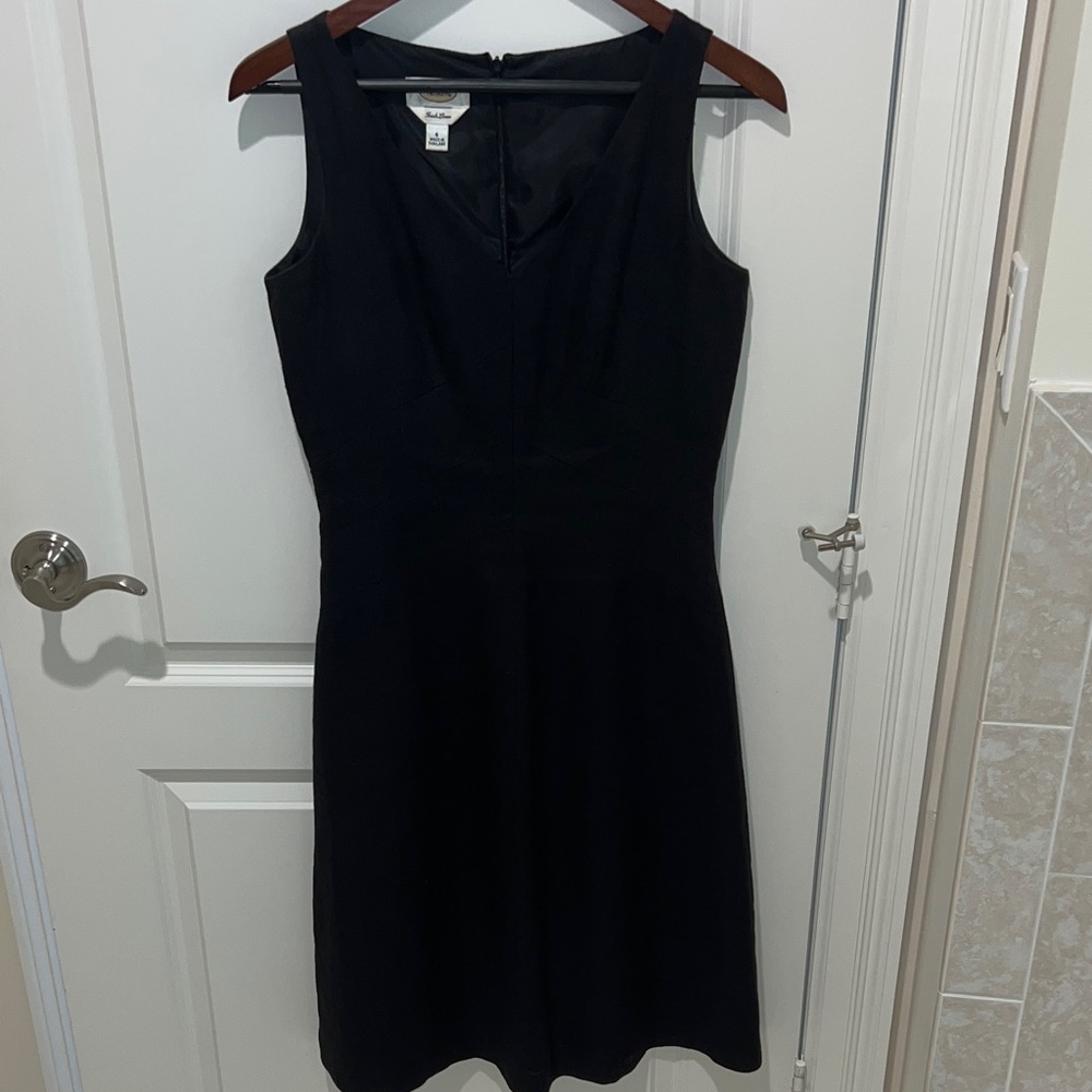 Talbots Irish Linen Black Midi Dress 4